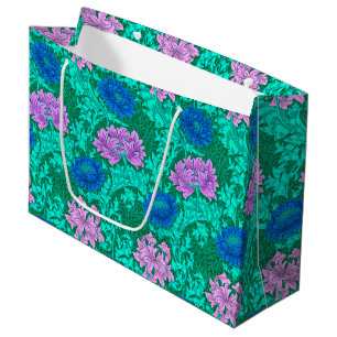 William Morris Chrysanthemums, Aqua en Violet Groot Cadeauzakje