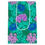 William Morris Chrysanthemums, Aqua en Violet Medium Cadeauzakje (Achterkant)