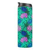 William Morris Chrysanthemums, Aqua en Violet Thermosbeker (Geroteerd rechts)