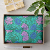 William Morris Chrysanthemums, Aqua en Violet Tissuepapier (Geschenk)