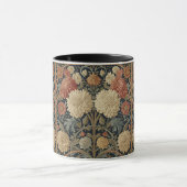 William Morris Chrysanthemums Art Nouveau bloemmo Mok (Midden)