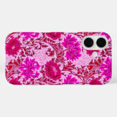 William Morris Chrysanthemums, Bourgogne en roze Case-Mate iPhone Case (Achterkant (horizontaal))
