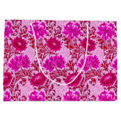 William Morris Chrysanthemums, Bourgogne en roze Groot Cadeauzakje (Achterkant)