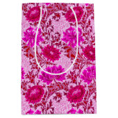 William Morris Chrysanthemums, Bourgogne en roze Medium Cadeauzakje (Voorkant)