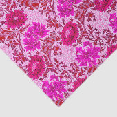 William Morris Chrysanthemums, Bourgogne en roze Tissuepapier (Detail)