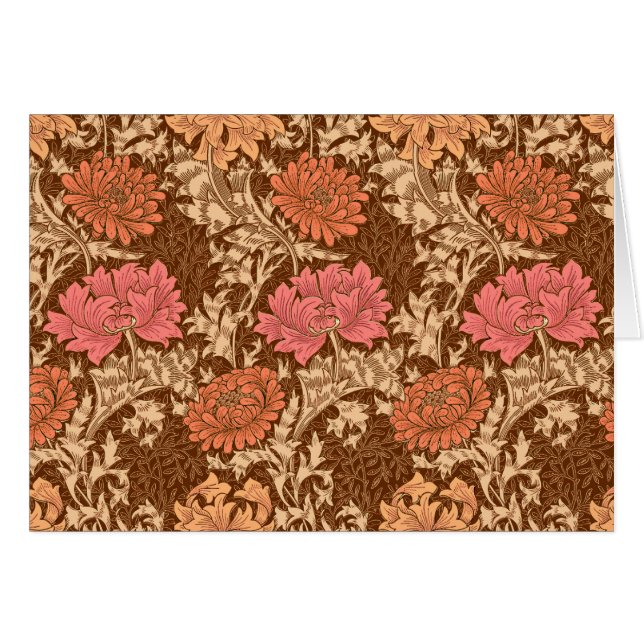 William Morris Chrysanthemums, Brown en Rust (Voorkant Horizontaal)
