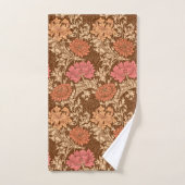William Morris Chrysanthemums, Brown en Rust Bad Handdoek (Handdoek)