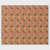 William Morris Chrysanthemums, Brown en Rust Cadeaupapier (Vlak)