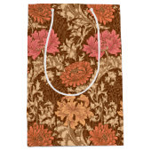 William Morris Chrysanthemums, Brown en Rust Medium Cadeauzakje (Voorkant)