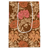William Morris Chrysanthemums, Brown en Rust Medium Cadeauzakje (Achterkant)
