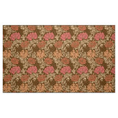 William Morris Chrysanthemums, Brown en Rust Stof (Fat Quarter)