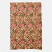 William Morris Chrysanthemums, Brown en Rust Theedoek (Verticaal)
