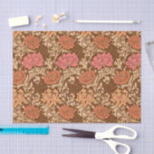 William Morris Chrysanthemums, Brown en Rust Tissuepapier (Craft)