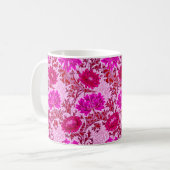 William Morris Chrysanthemums, Burgundy en Pink C Koffiemok (Voorkant links)