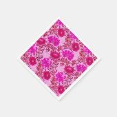 William Morris Chrysanthemums Burgundy en Pink Servet (Hoek)