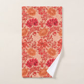William Morris Chrysanthemums, Coral Oranje Bad Handdoek (Handdoek)