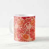 William Morris Chrysanthemums, Coral Oranje Koffiemok (Voorkant links)