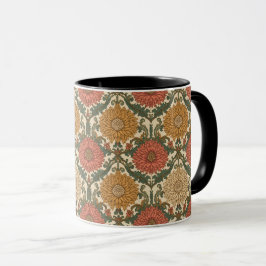  William Morris Chrysanthemums Florale Art Nouveau Mok