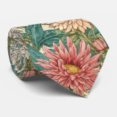 William Morris Chrysanthemums Florale Art Nouveau Stropdas (Opgerold)
