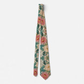 William Morris Chrysanthemums Florale Art Nouveau Stropdas (Achterkant)