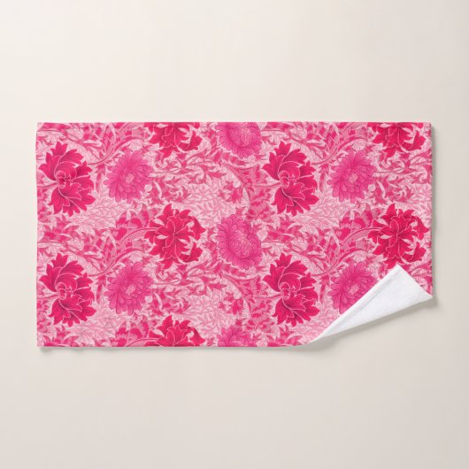 William Morris Chrysanthemums, Fuchsia Pink Bad Handdoek (Handdoek)