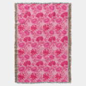 William Morris Chrysanthemums, Fuchsia Pink Deken (Voorkant Verticaal)