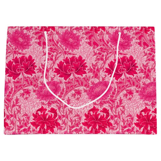 William Morris Chrysanthemums, Fuchsia Pink Groot Cadeauzakje (Voorkant)