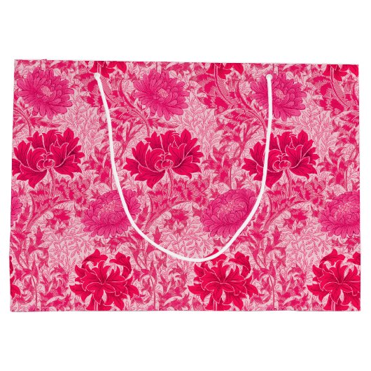 William Morris Chrysanthemums, Fuchsia Pink Groot Cadeauzakje (Achterkant)