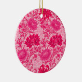 William Morris Chrysanthemums, Fuchsia Pink Keramisch Ornament (Rechts)