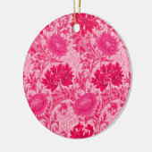 William Morris Chrysanthemums, Fuchsia Pink Keramisch Ornament (Links)