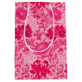 William Morris Chrysanthemums, Fuchsia Pink Medium Cadeauzakje (Voorkant)