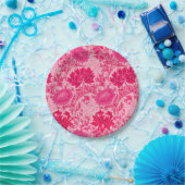 William Morris Chrysanthemums, Fuchsia Pink Papieren Bordje (Feest)