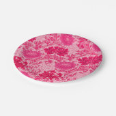 William Morris Chrysanthemums, Fuchsia Pink Papieren Bordje (Gekanteld)