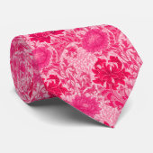 William Morris Chrysanthemums, Fuchsia Pink Stropdas (Opgerold)