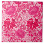 William Morris Chrysanthemums, Fuchsia Pink Tegeltje (Voorkant)
