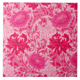 William Morris Chrysanthemums, Fuchsia Pink Tegeltje
