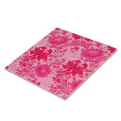 William Morris Chrysanthemums, Fuchsia Pink Tegeltje (Zijkant)