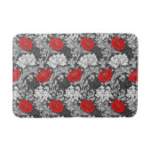 William Morris Chrysanthemums, Grey en Red Badmat (Voorkant)