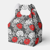 William Morris Chrysanthemums, Grey en Red Bedankdoosjes (Achterkant)