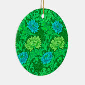 William Morris Chrysanthemums, Lime Green & Aqua C Keramisch Ornament (Rechts)