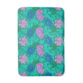 William Morris Chrysanthemums, Lime Green en Aqua Badmat (Voorkant Verticaal)
