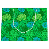 William Morris Chrysanthemums, Lime Green en Aqua Groot Cadeauzakje (Voorkant)