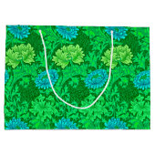William Morris Chrysanthemums, Lime Green en Aqua Groot Cadeauzakje (Achterkant)