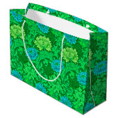 William Morris Chrysanthemums, Lime Green en Aqua Groot Cadeauzakje (Achterkant Gekanteld)