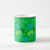William Morris Chrysanthemums, Lime Green en Aqua Koffiemok (Center)