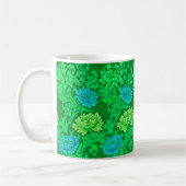 William Morris Chrysanthemums, Lime Green en Aqua Koffiemok (Links)