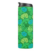 William Morris Chrysanthemums, Lime Green en Aqua Thermosbeker (Geroteerd rechts)