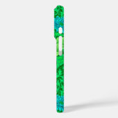William Morris Chrysanthemums, limoengroen en aqua Case-Mate iPhone Case (Achterkant / Links)