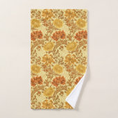 William Morris Chrysanthemums, Mustard Gold Bad Handdoek (Handdoek)
