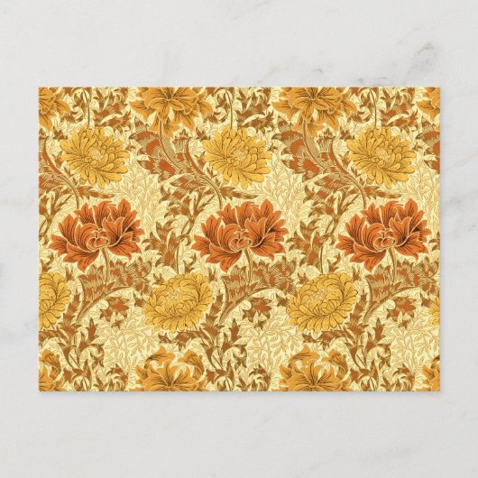 William Morris Chrysanthemums, Mustard Gold Briefkaart (Voorkant)